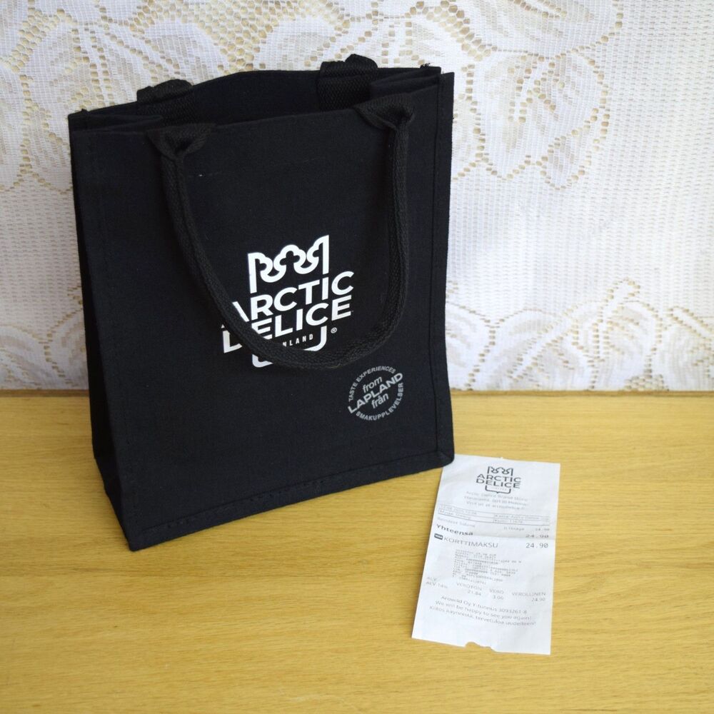 Arctic Delice Helsinki Finland Sausage Shop Small Tote Gift Bag Travel Souvenir